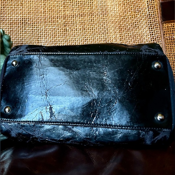 Vintage CHANEL Cambon Line Mini Black Nylon and Patent Leather - RARE - Picture 6 of 8